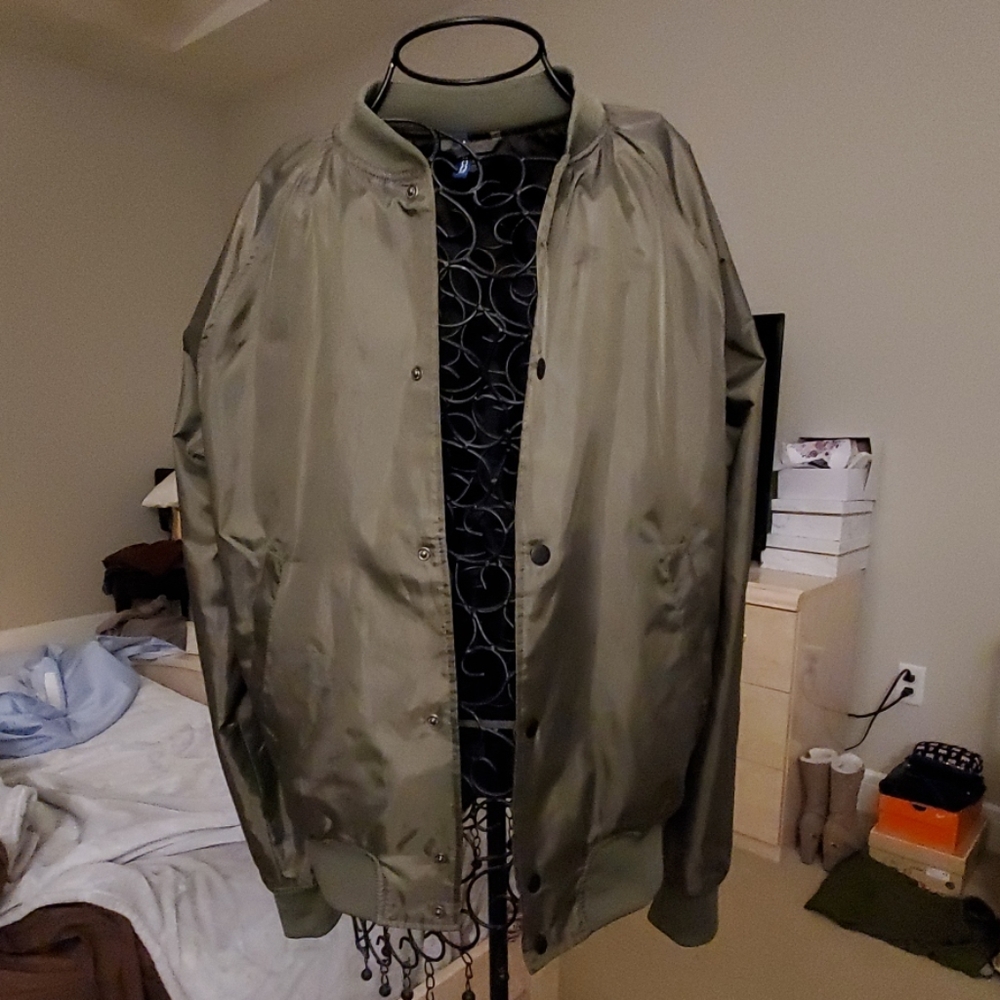 H & M Olive Green Bomber Jacket